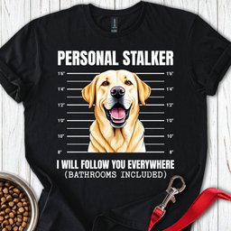 Funny Yellow Labrador Mugshot T Shirt Gift For Dog Lover