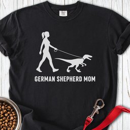 German Shepherd Mom Velociraptor Premium Tee Gift For Mom