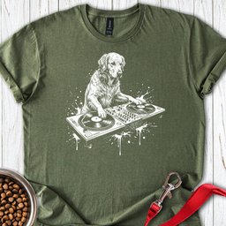 Golden Retriever DJ T Shirt Gift For Dog Lover
