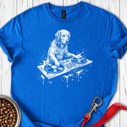 Golden Retriever DJ T Shirt Gift For Dog Lover