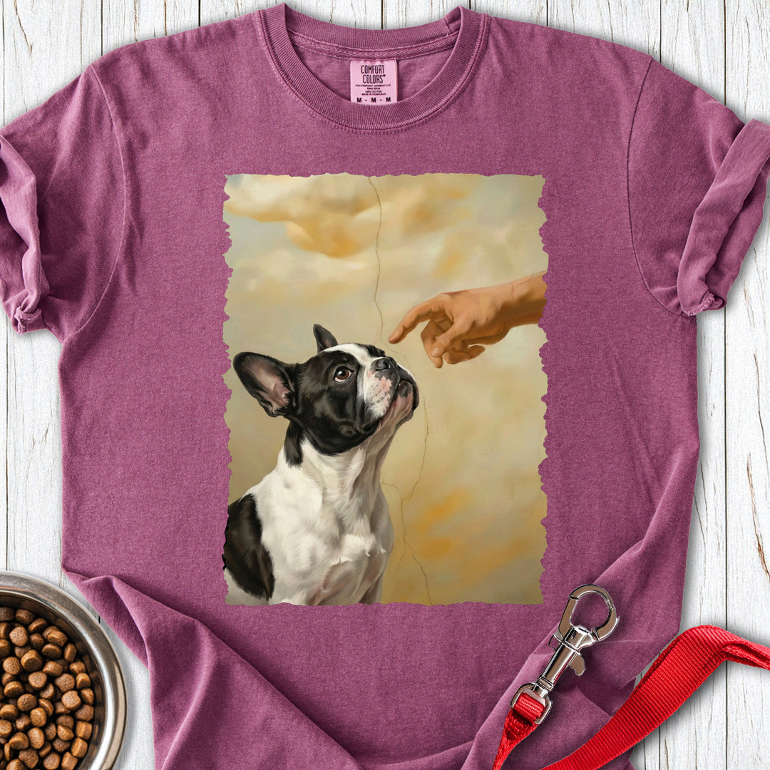 God Creates Piebald French Bulldog Premium Tee Gift For Dog Lover