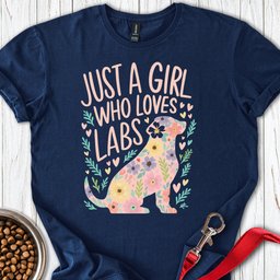 Girl Loves Labs T Shirt Gift For Dog Lover