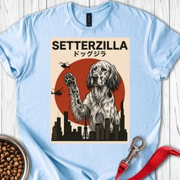 English Setter Setterzilla T Shirt Gift For Dog Lover