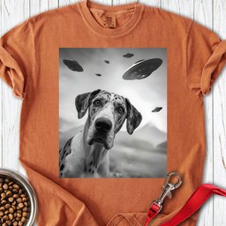 Harlequin Great Dane Ufo Premium Tee Gift For Dog Lover