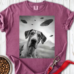 Harlequin Great Dane Ufo Premium Tee Gift For Dog Lover