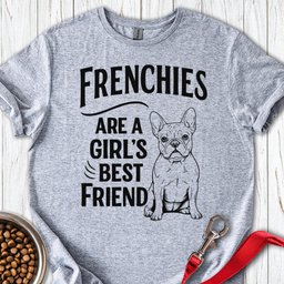 Frenchies And Girls T Shirt Gift For Dog Lover
