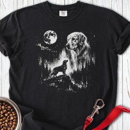 Golden Retriever Moon Premium Tee Gift For Dog Lover