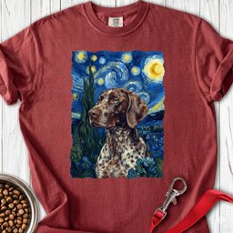German Shorthaired Pointer Van Gogh Premium Tee Gift For Dog Lover