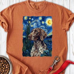 German Shorthaired Pointer Van Gogh Premium Tee Gift For Dog Lover