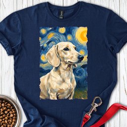 Dachshund Van Gogh Cream T Shirt Gift For Dog Lover