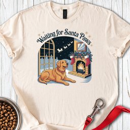 Golden Retriever Santa Paws Christmas T Shirt Gift For Dog Lover