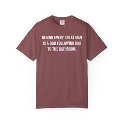 Great Man Dog Following Premium Tee Gift For Dog Lover