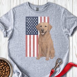 Fox Red USA Flag Faded T Shirt Gift For Dog Lover