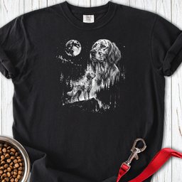 English Setter Moonlight Premium Tee Gift For Dog Lover