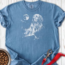 English Setter Moonlight Premium Tee Gift For Dog Lover