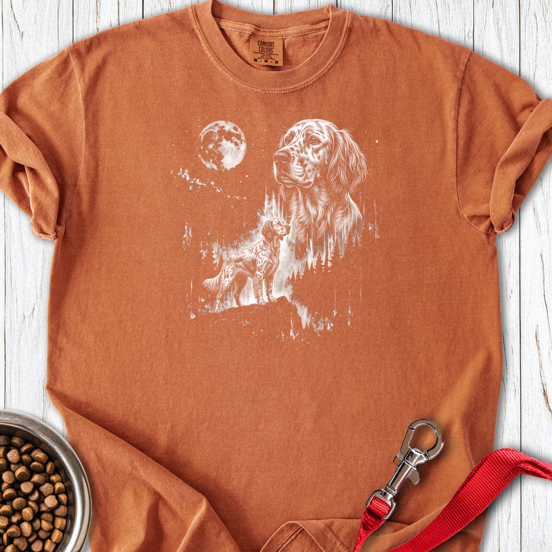 English Setter Moonlight Premium Tee Gift For Dog Lover