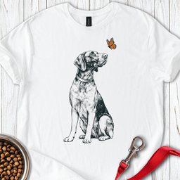 German Shorthaired Pointer Butterfly T Shirt Gift For Dog Lover