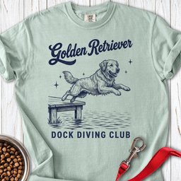 Golden Retriever Dock Diving Club Premium Tee Gift For Dog Lover