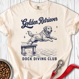 Golden Retriever Dock Diving Club Premium Tee Gift For Dog Lover