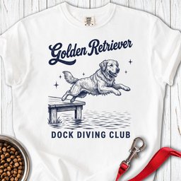 Golden Retriever Dock Diving Club Premium Tee Gift For Dog Lover