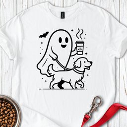 Golden Retriever Ghost Halloween T Shirt Gift For Dog Lover