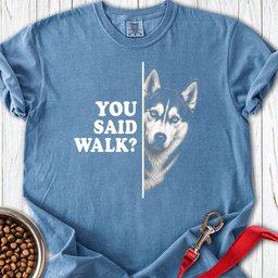 Husky Walk Premium Tee Gift For Dog Lover