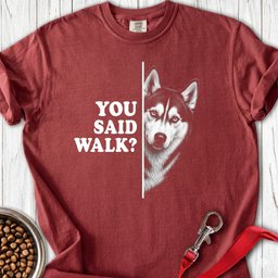 Husky Walk Premium Tee Gift For Dog Lover