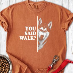 Husky Walk Premium Tee Gift For Dog Lover