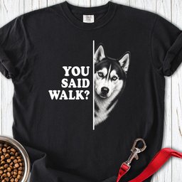 Husky Walk Premium Tee Gift For Dog Lover