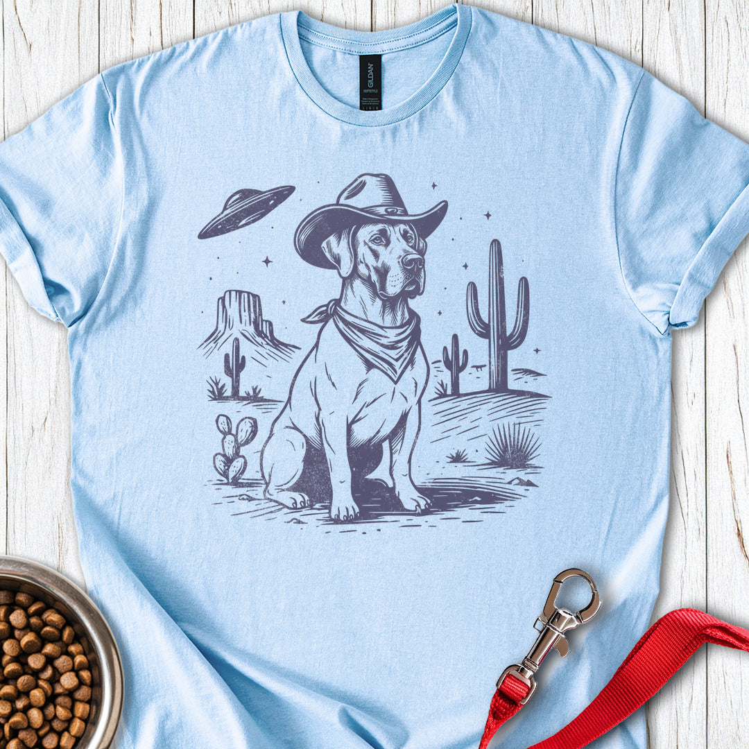 Great Dane Cowboy Ufo T Shirt Gift For Dog Lover