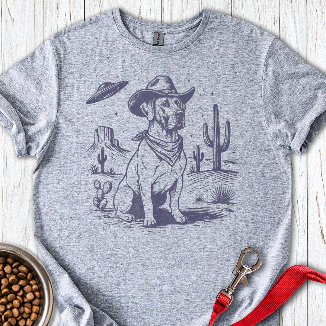 Great Dane Cowboy Ufo T Shirt Gift For Dog Lover