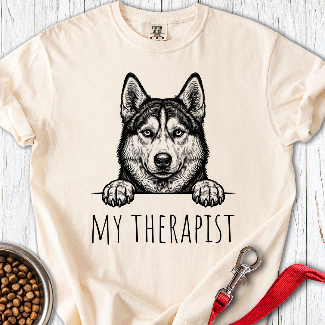 Husky Therapist Premium Tee Gift For Dog Lover