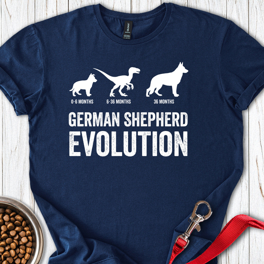 German Shepherd Evolution T Shirt Gift For Dog Lover