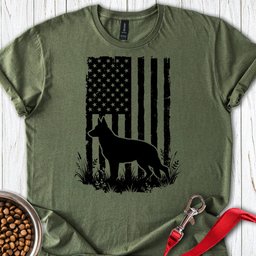 German Shepherd USA T Shirt Gift For Dog Lover