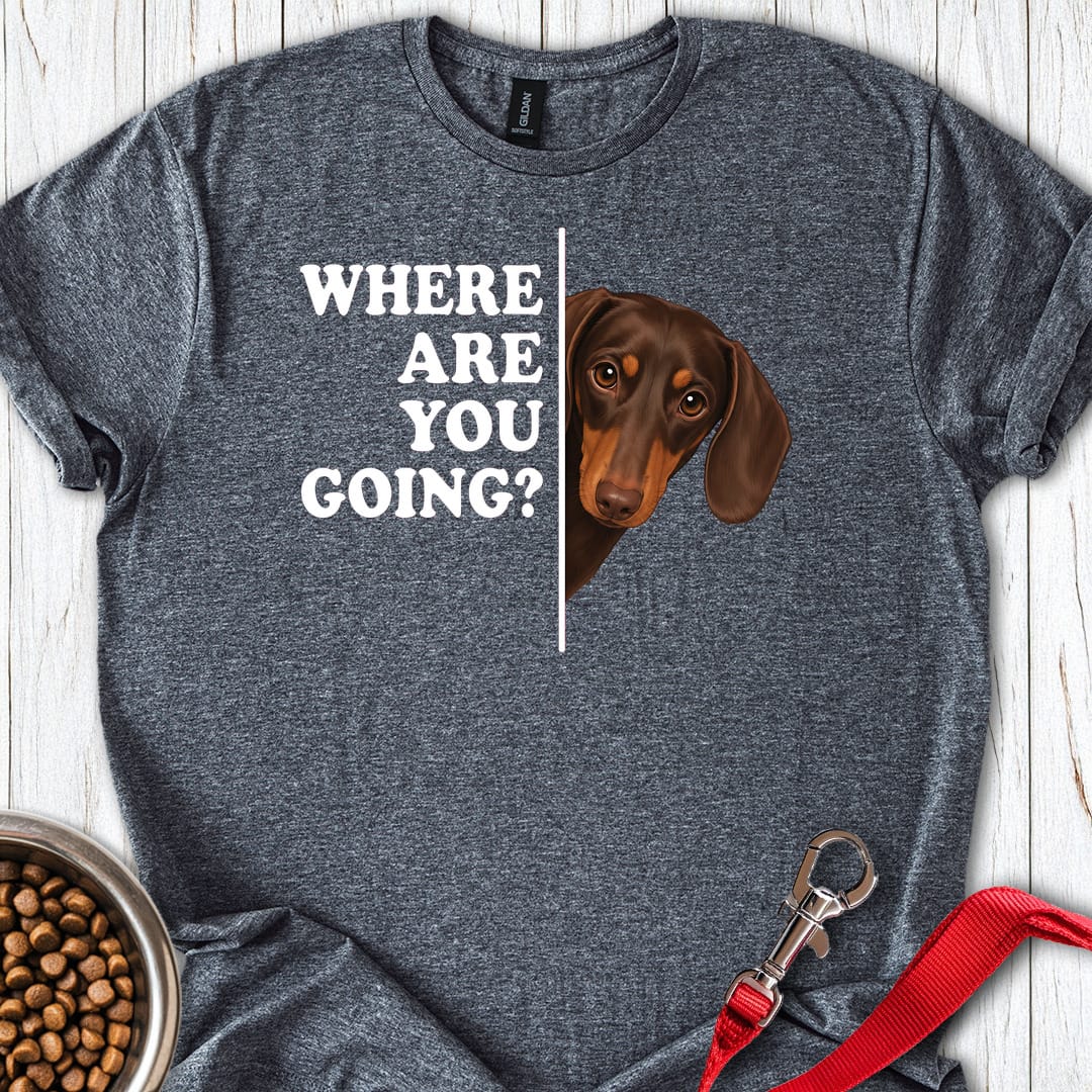 Dachshund Where Are You Going Chocolate And Tan T Shirt Gift For Dog Lover