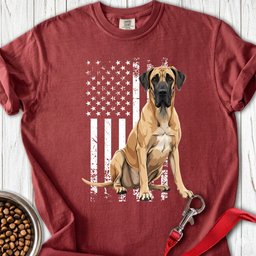 Great Dane US Flag Premium Tee Gift For Dog Lover