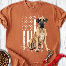 Great Dane US Flag Premium Tee Gift For Dog Lover