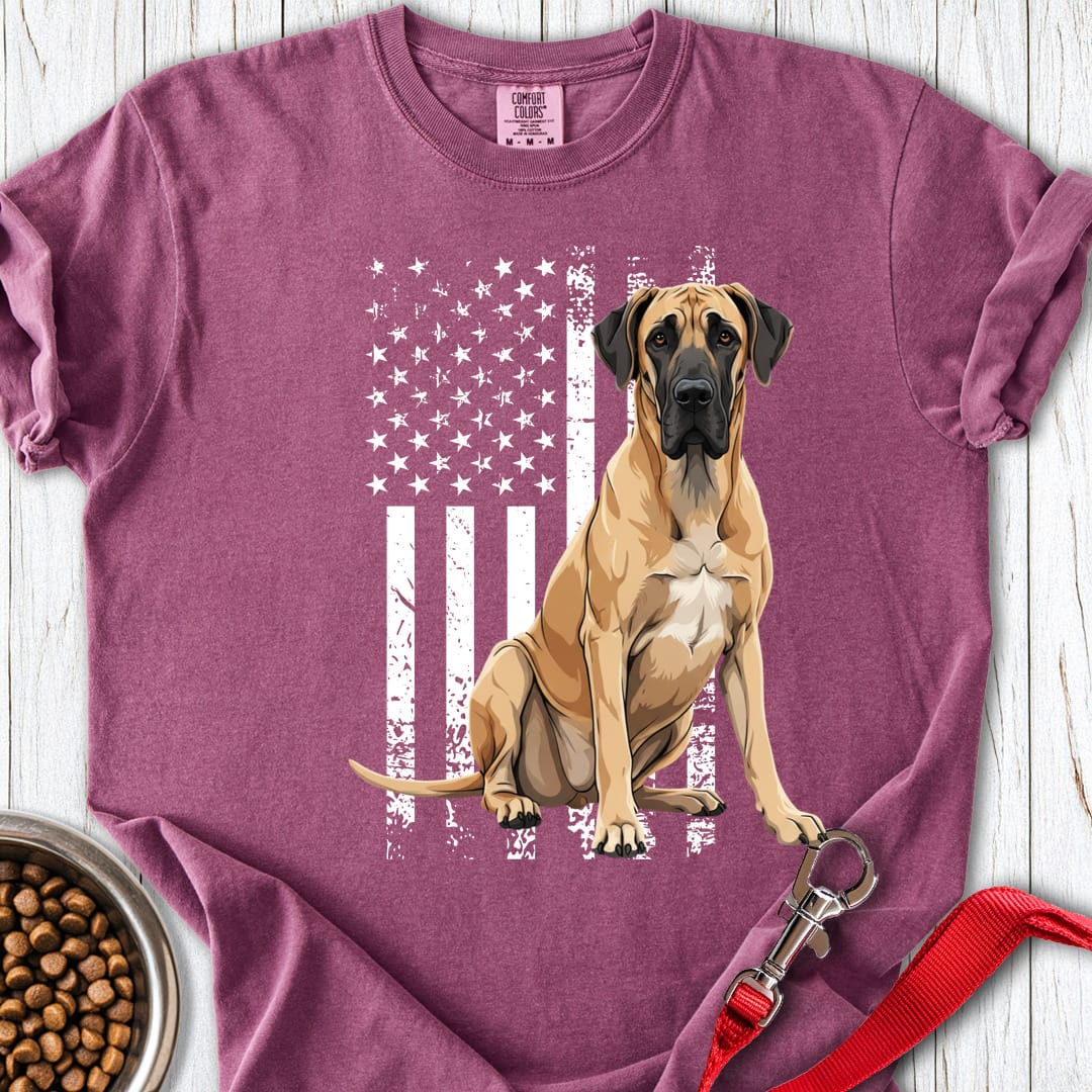 Great Dane US Flag Premium Tee Gift For Dog Lover