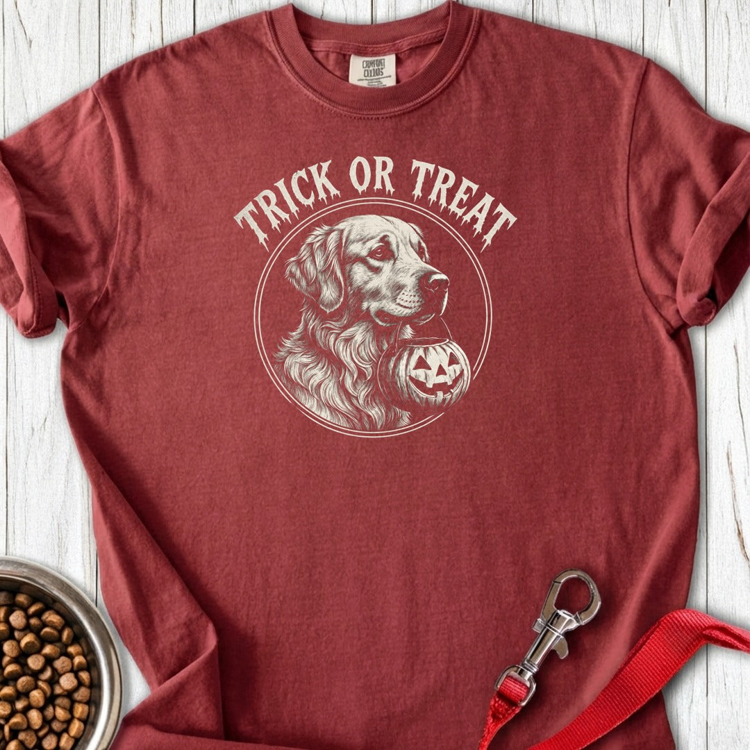 Golden Retriever Trick Or Treat Halloween Premium Tee Gift For Dog Lover