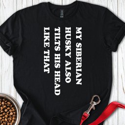 Husky Tilt His Head T Shirt Gift For Dog Lover