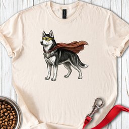 Husky Superhero T Shirt Gift For Dog Lover