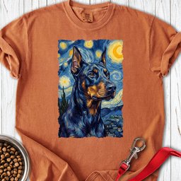 Doberman Van Gogh Premium Tee Gift For Dog Lover