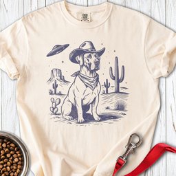 Great Dane Cowboy Ufo Premium Tee Gift For Dog Lover