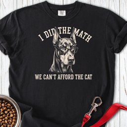 Doberman Pinscher Ban The Cat Premium Tee Gift For Cat Lover