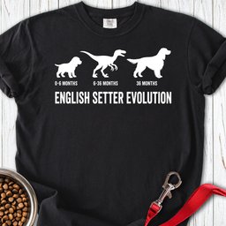 English Setter Evolution Premium Tee Gift For Dog Lover