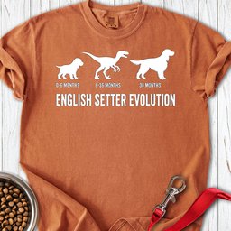 English Setter Evolution Premium Tee Gift For Dog Lover
