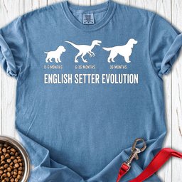 English Setter Evolution Premium Tee Gift For Dog Lover