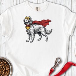 English Setter Superhero Premium Tee Gift For Dog Lover