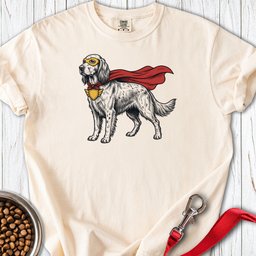English Setter Superhero Premium Tee Gift For Dog Lover