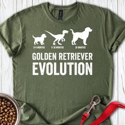 Goldie Evolution T Shirt Gift For Dog Lover